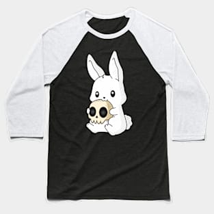 Rabbit eating skull! Baseball T-Shirt